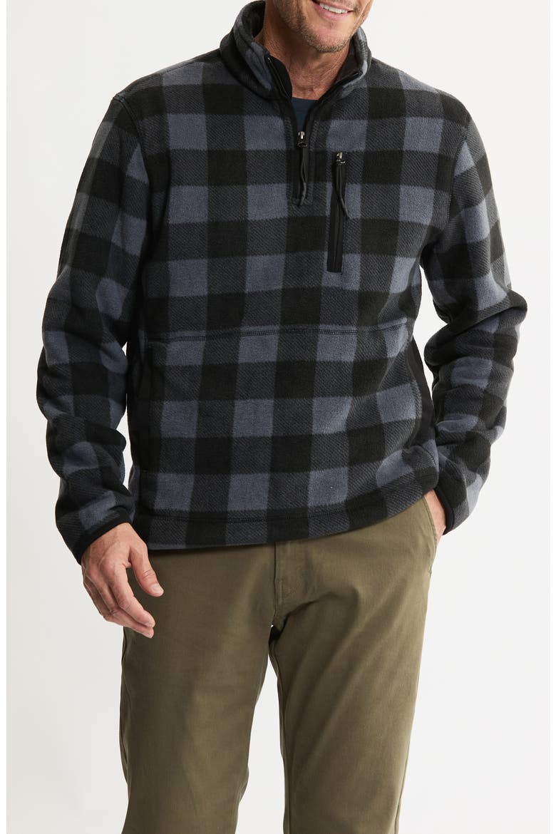 Quarter Zip Fleece Pullover, Main, color, GREY
