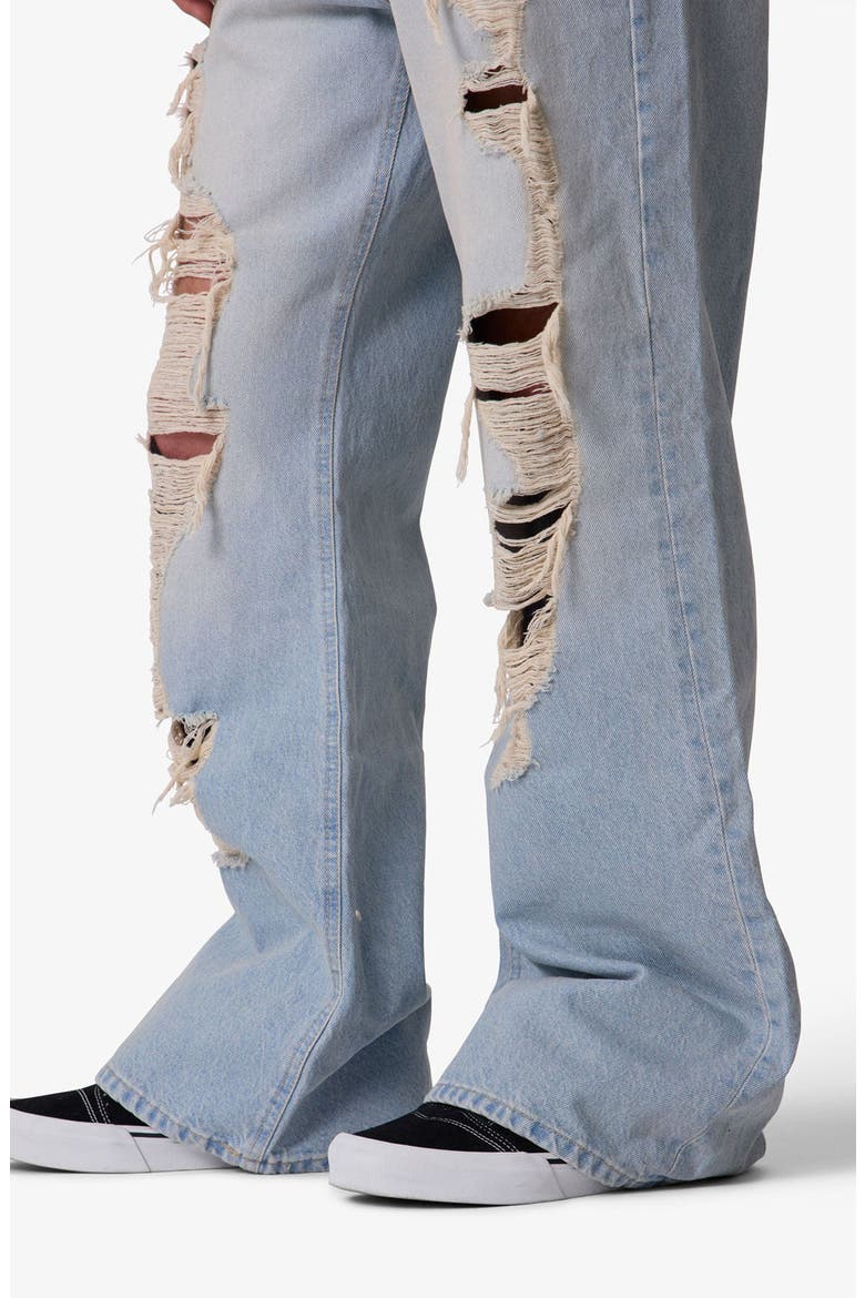 Distressed Kick Flare Jeans, Alternate, color, BLUE
