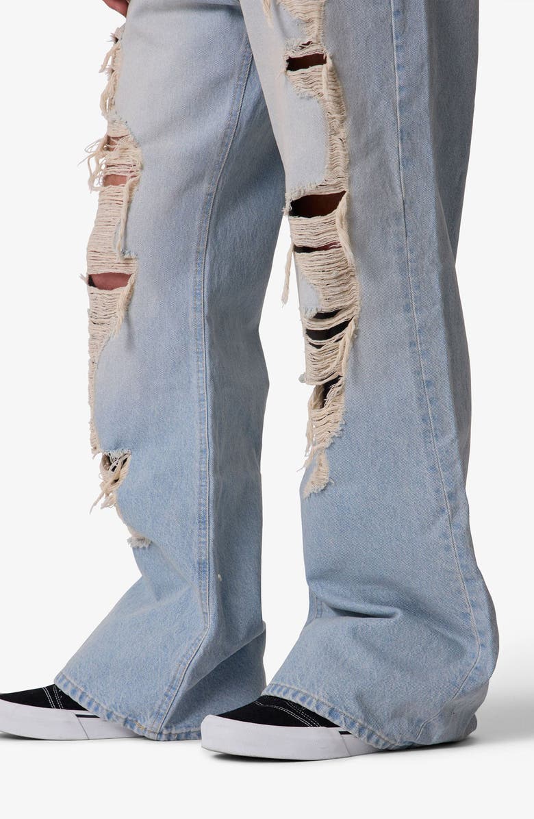 mnml Distressed Kick Flare Jeans, Alternate, color, 
