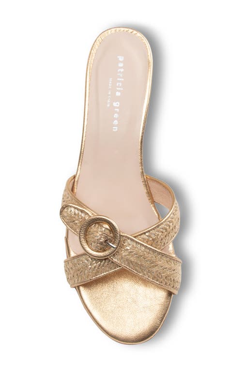 Patricia Green Geneva Slide Sandal In Bronze Raffia