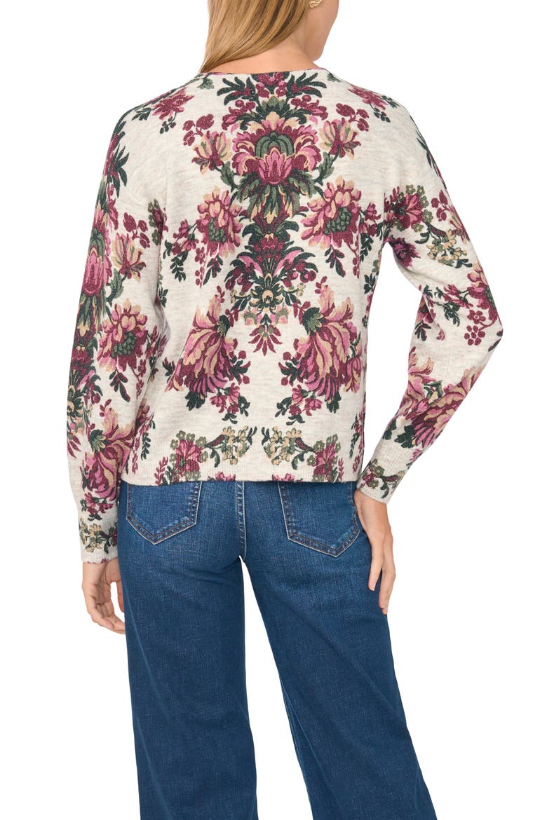 Print Crewneck Sweater, Alternate, color, WHISPER GREY