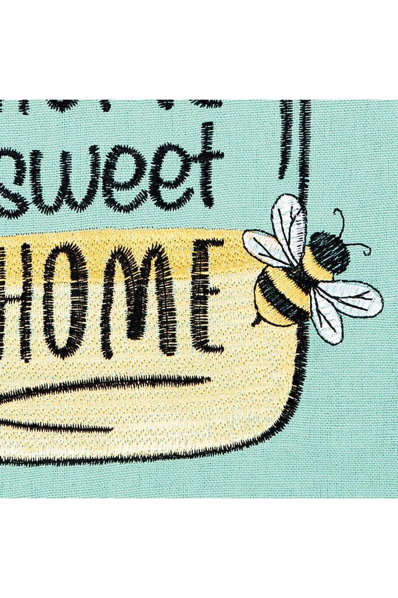 Home Sweet Home Embroidered Cotton Kitchen Towel, Alternate, color, Blue