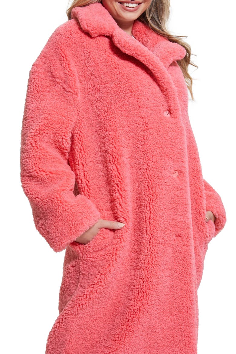 Alina Teddy Coat, Alternate, color, REVIVAL ROSE