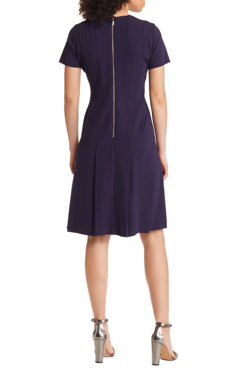Tahari ASL Stretch Crepe Fit & Flare Dress, Alternate, color, 