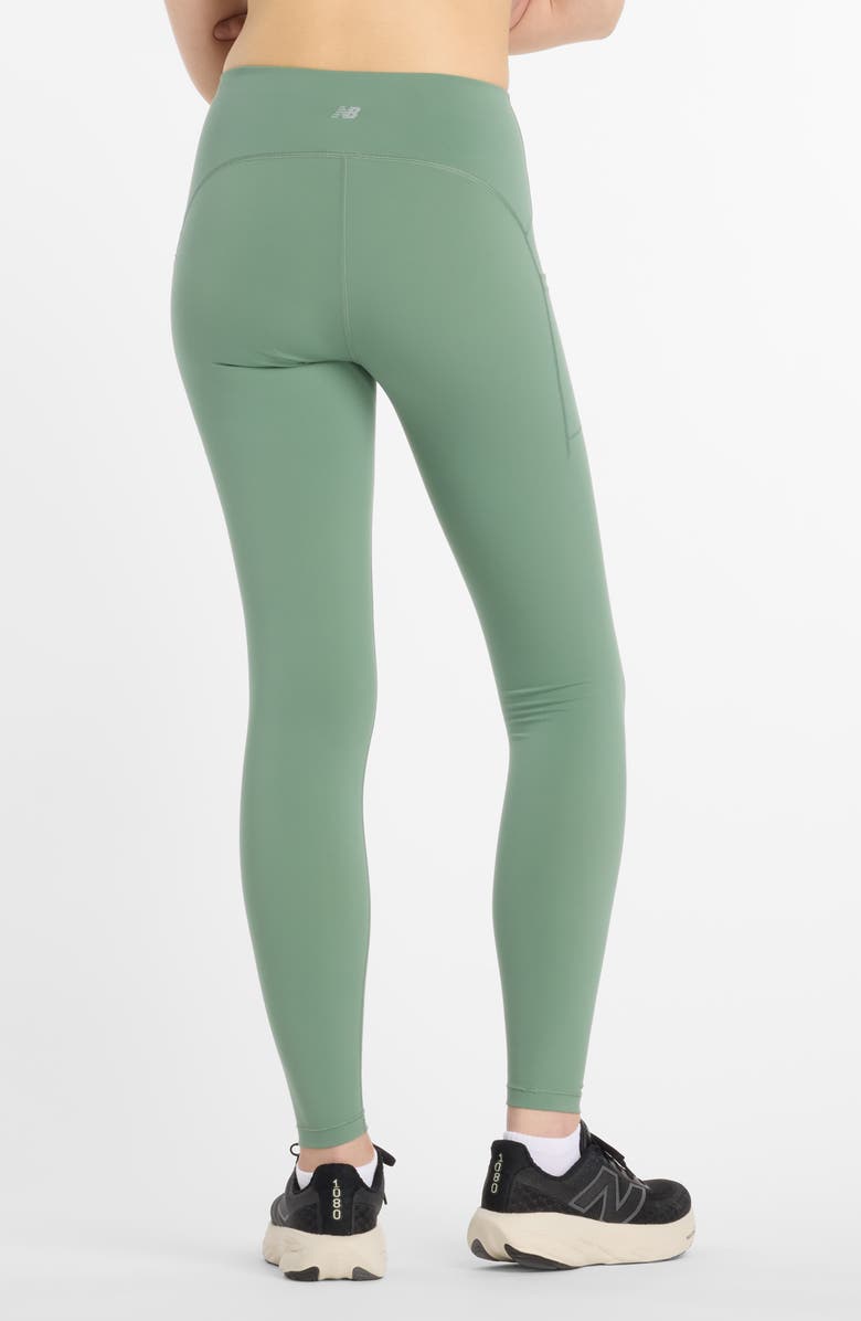 New Balance RC Pocket High Waist Performance Leggings, Alternate, color, Green