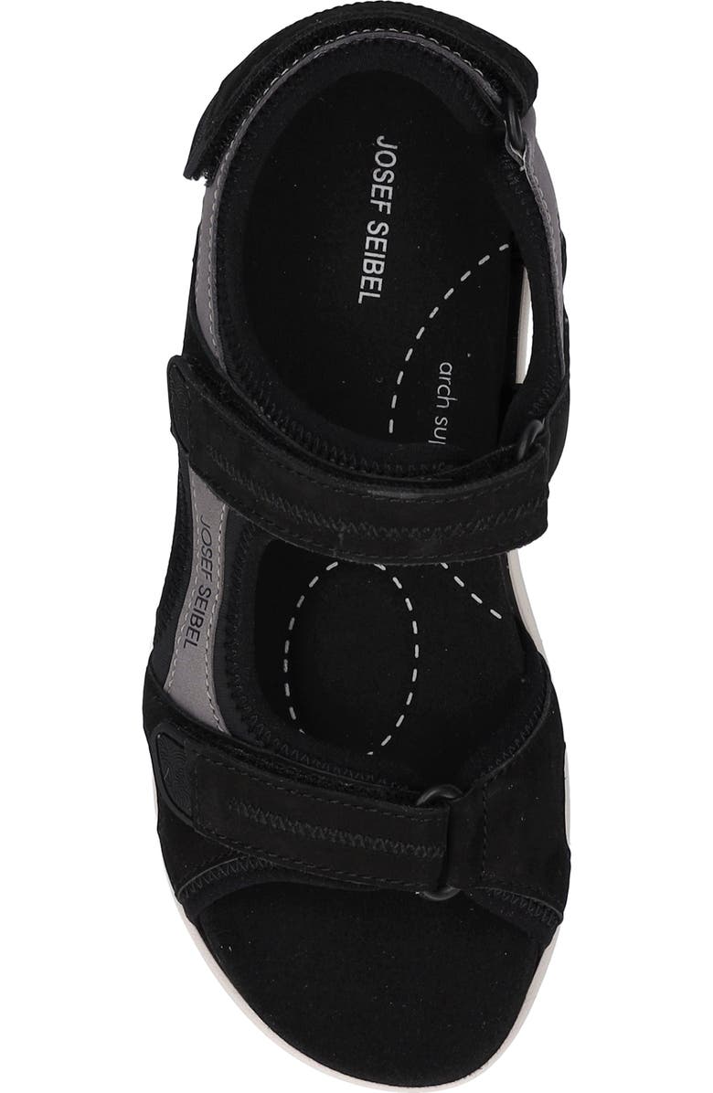 Josef Seibel Estelle 02 Platform Wedge Sandal, Alternate, color, Black Gray