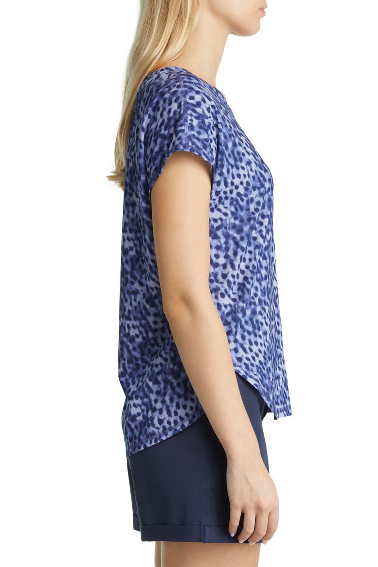 Amalie Lagoon Leopard Print T-Shirt, Alternate, color, SANIBEL BL