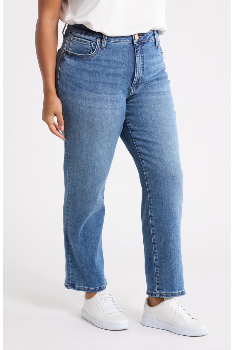 Avery High Waist Straight Leg Jeans, Alternate, color, WHOLLY