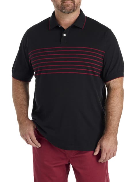 Big & Tall Chest-Striped Polo Shirt V2