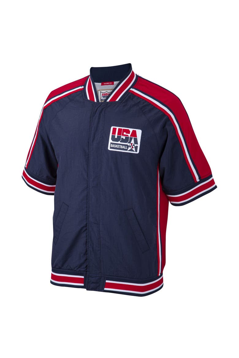 Men's Mitchell & Ness Magic Johnson Navy USA Basketball 1992 Dream Team Authentic Warm-Up Jacket, Alternate, color, Navy
