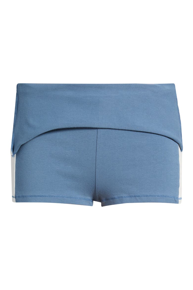 Foldover Stretch Cotton Mini Shorts, Main, color, MULTI