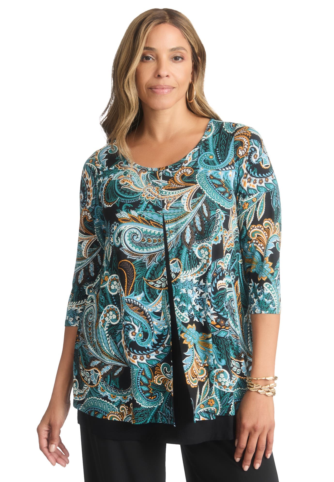 Crew Neck Double Layered Tunic