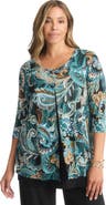 Jessica London Crew Neck Double Layered Tunic