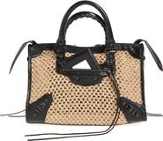 Balenciaga Small Le City Raffia Bag