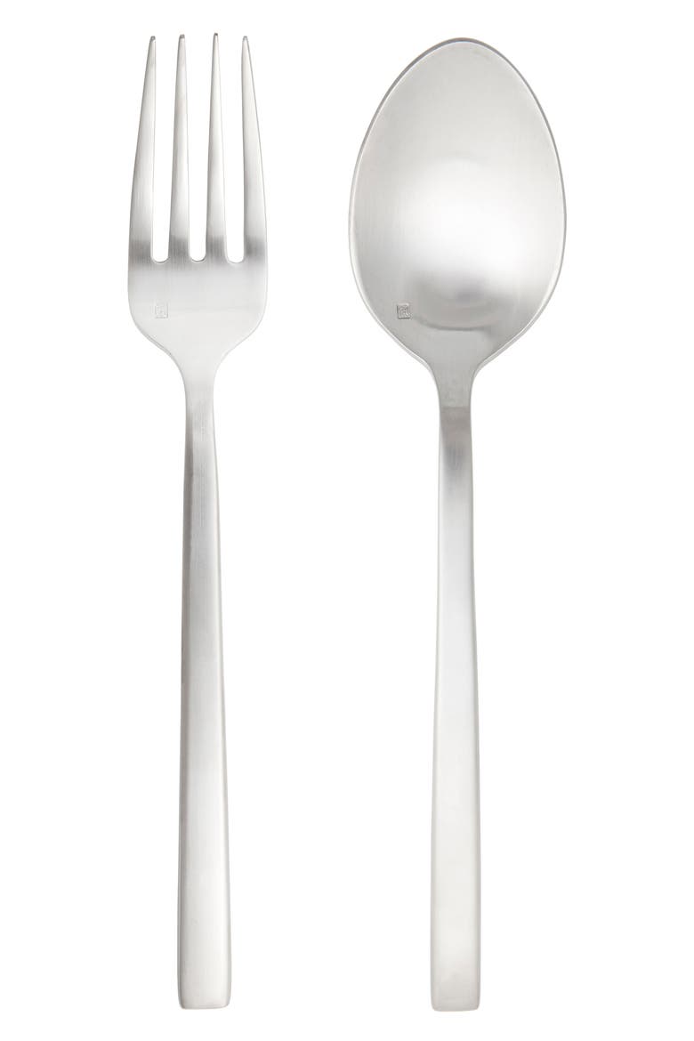 Arezzo Brushed 2-Piece Serving Set, Main, color, SILVER