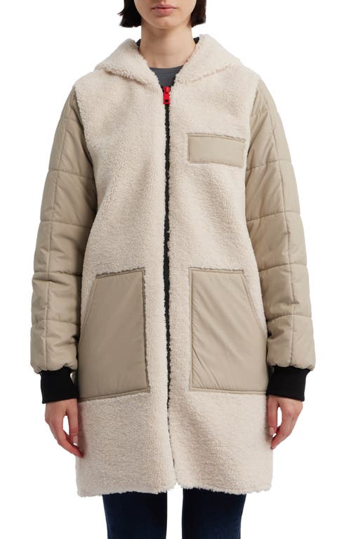 Hunter Fountain 3-in-1 Water Repellent Faux Shearling Lined Parka In Brown