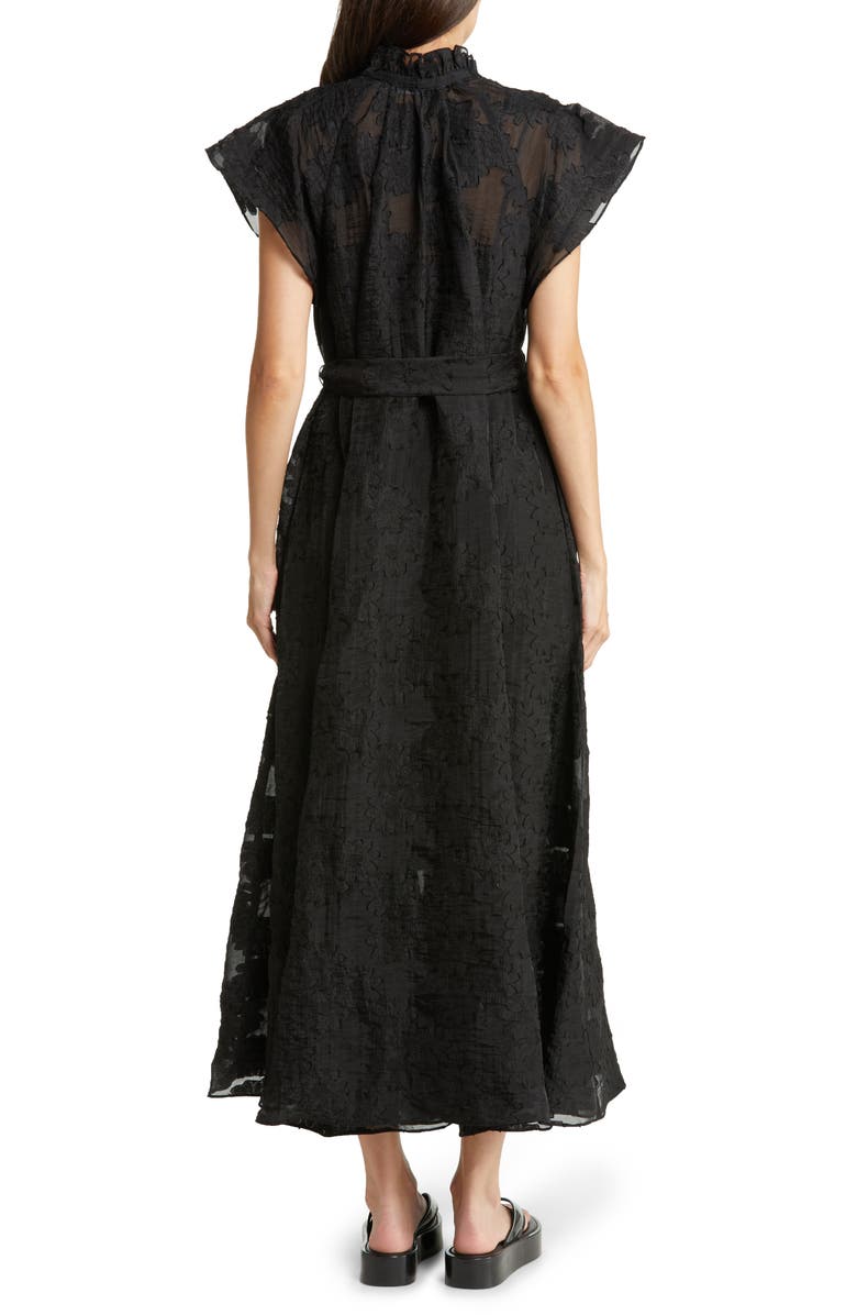 Samsøe Samsøe Karookh Cap Sleeve Tie Waist Dress, Alternate, color, 