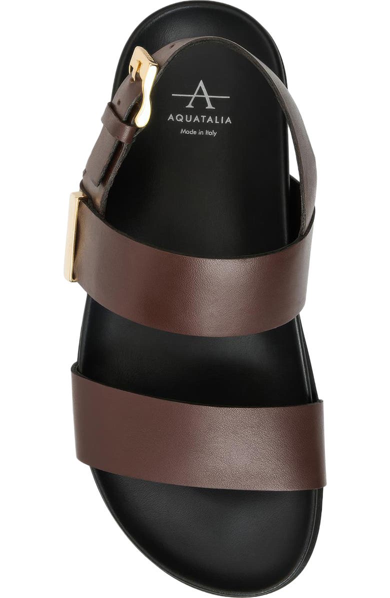 Aquatalia Irma Weatherproof Quarter Strap Sandal, Alternate, color, Brown Calf