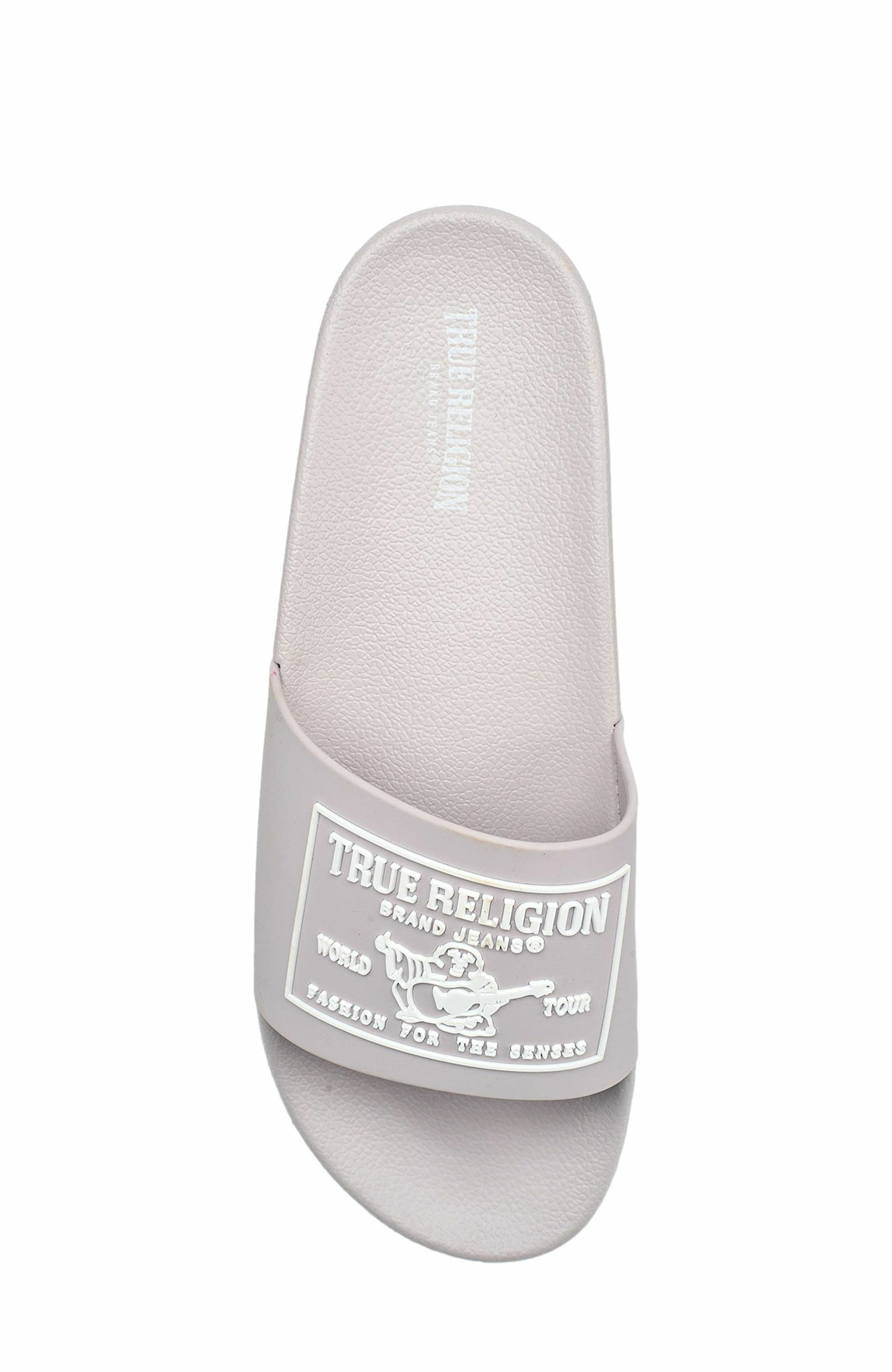 True Religion Kendrick Logo Slide, Alternate, color, 