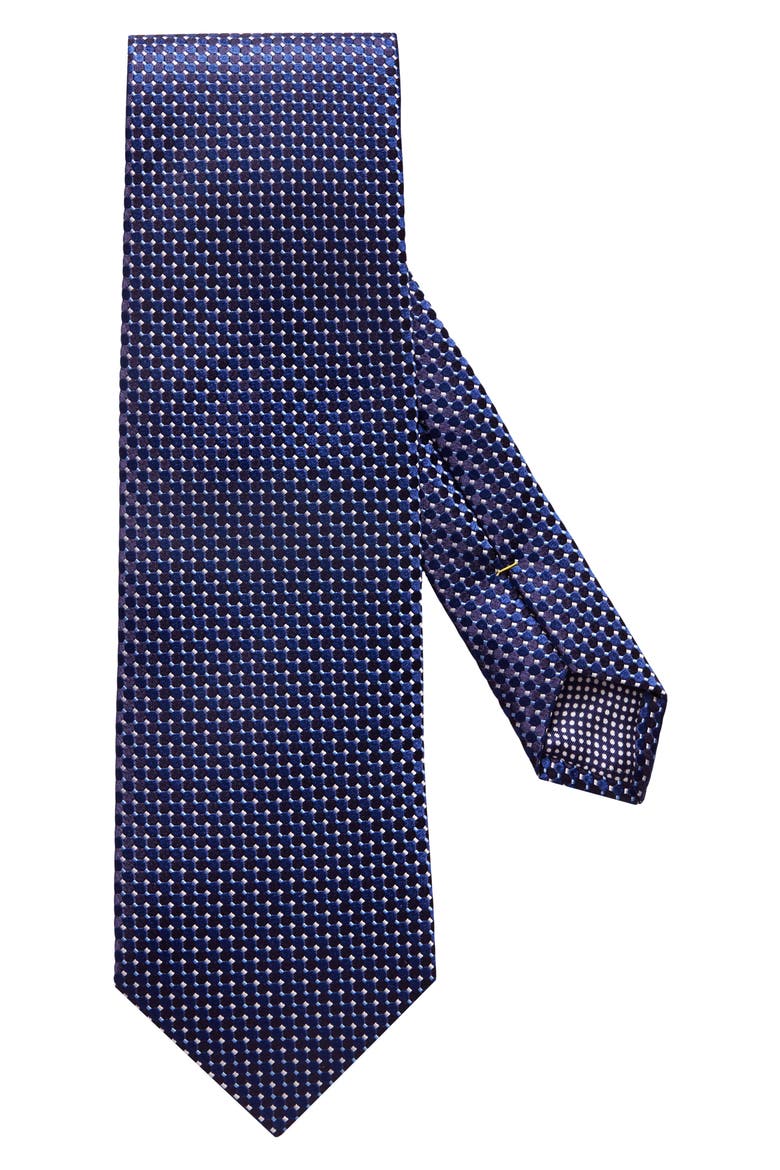 Microdot Silk Tie, Main, color, BLUE