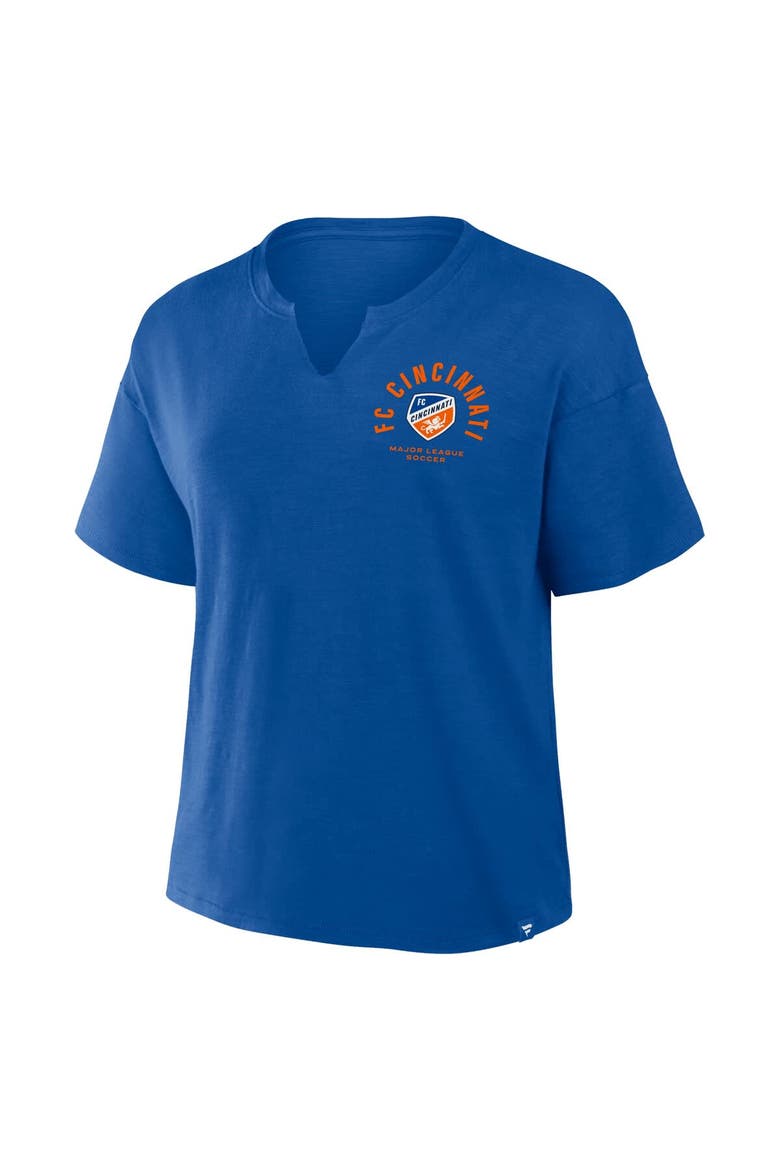 Women's Fanatics Royal FC Cincinnati Bicycle Kick Stadium Slub T-Shirt, Alternate, color, Blue