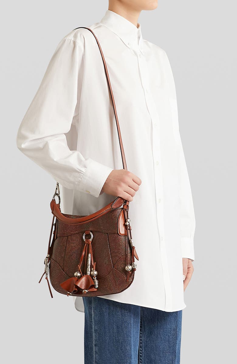 Etro Dreamcatcher Paisley Jacquard Hobo Bag, Alternate, color,