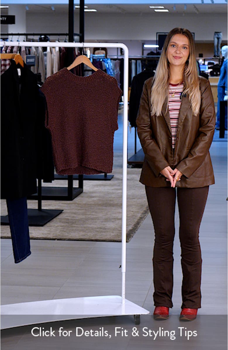 Slub Cotton Cap Sleeve Sweater, sales video thumbnail