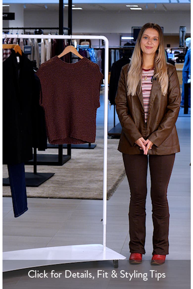 Slub Cotton Cap Sleeve Sweater video