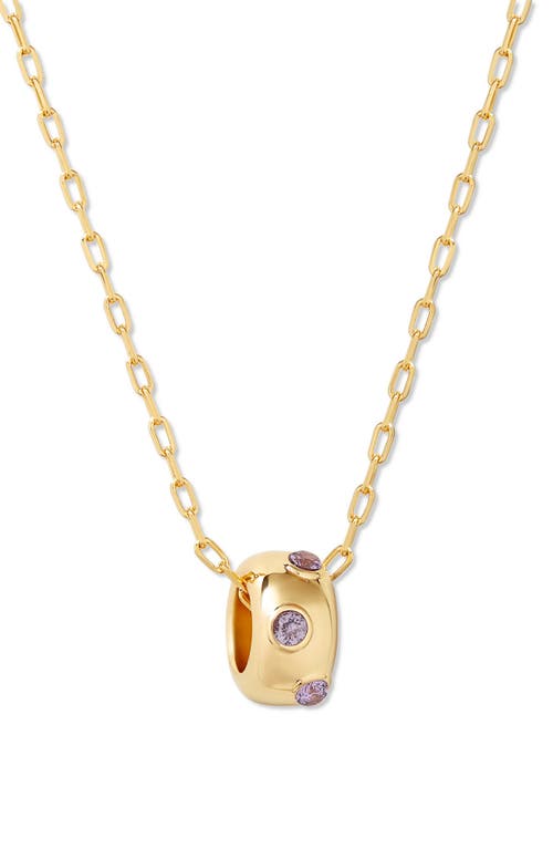 Brook & York Brook And York Kate Birthstone Pendant Necklace In Gold - June