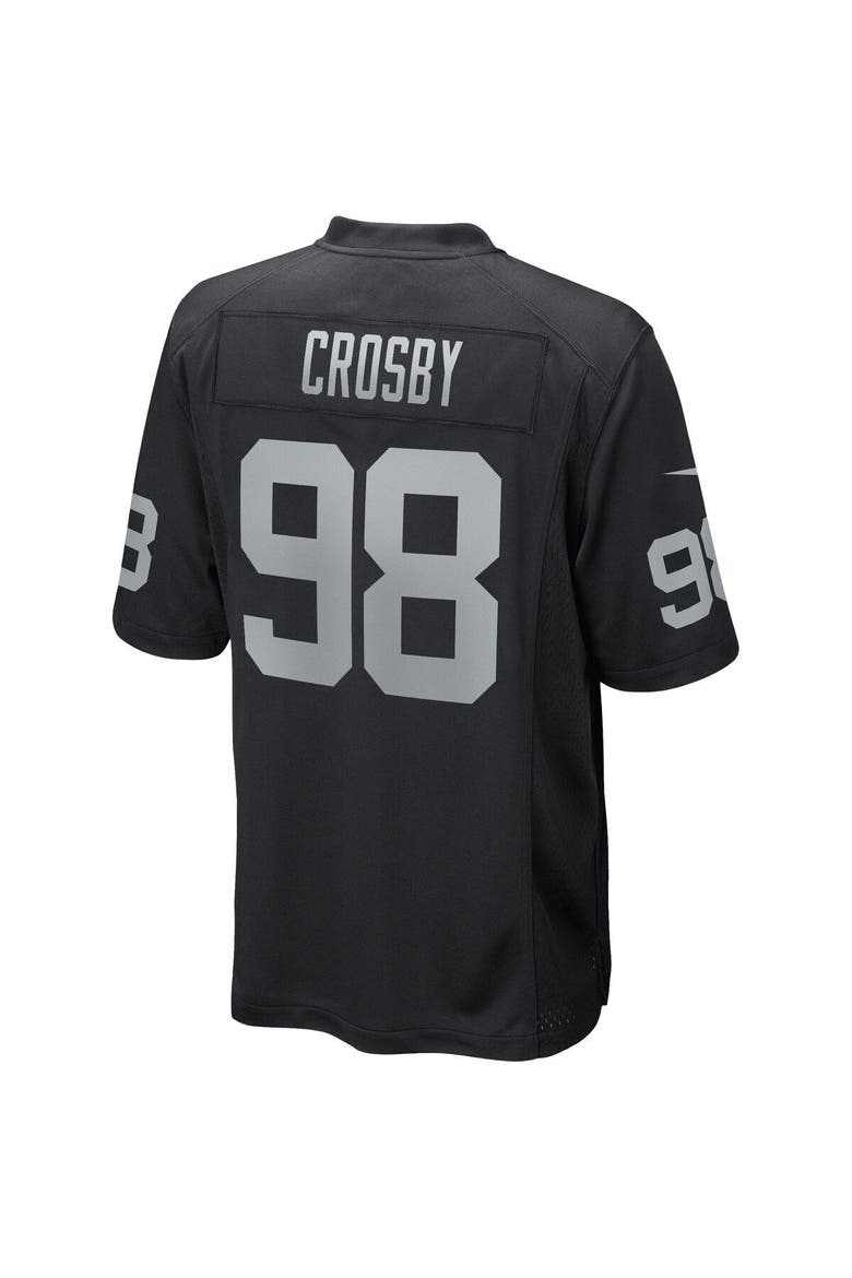 Men's Nike Maxx Crosby Black Las Vegas Raiders Game Jersey, Alternate, color, Black