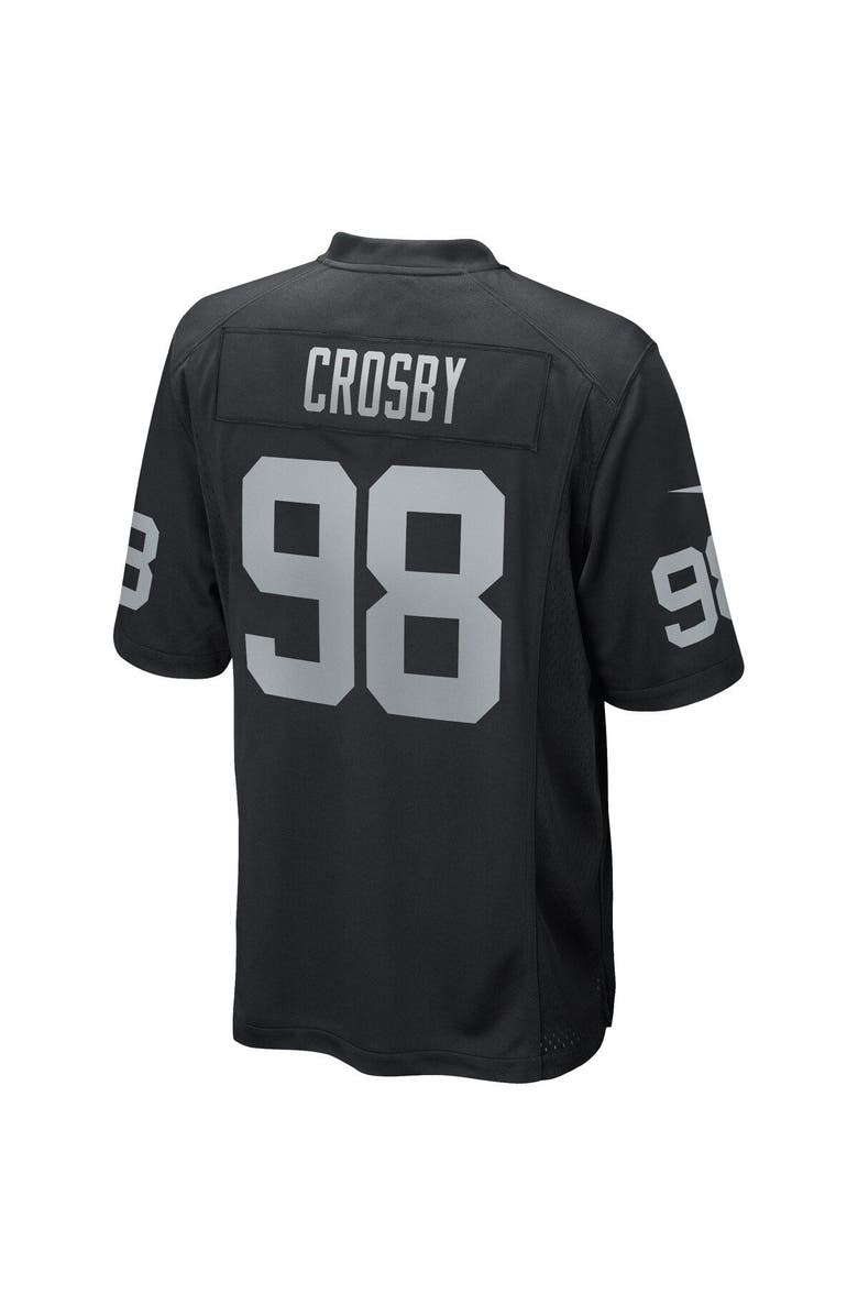 Nike Men's Nike Maxx Crosby Black Las Vegas Raiders Game Jersey, Alternate, color, Black