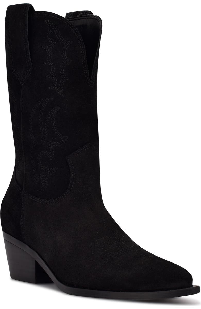 Nine West Yodown Pointed Toe Western Boot, Main, color,