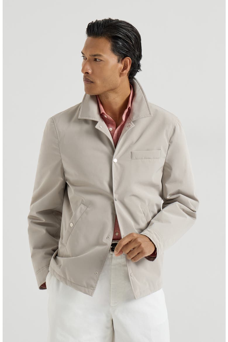 Bonded nylon outerwear jacket, Main, color, Dove Grey