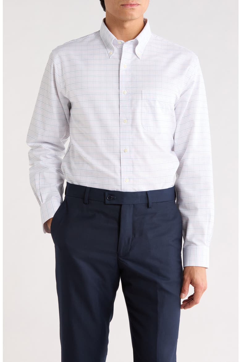 Regular Fit Check Button-Down Shirt, Main, color, MULTI STRIPE