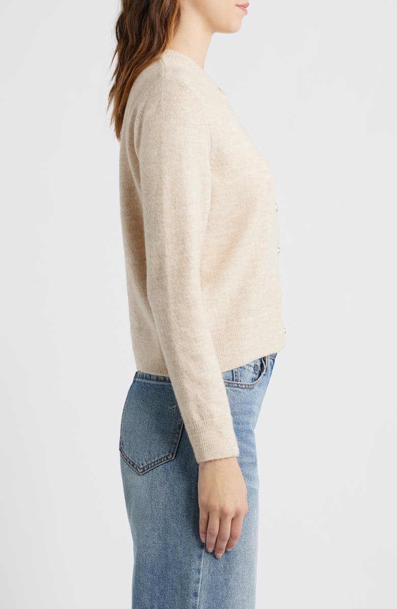 MANGO Eliote Crop Cardigan, Alternate, color, Ecru