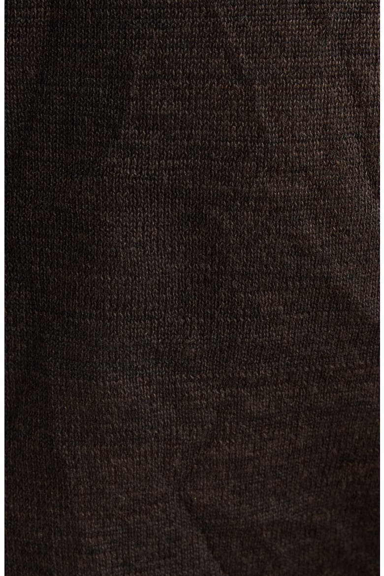 Kier Krinkel Silk Blend Polo, Alternate, color, DARK BROWN MELANGE