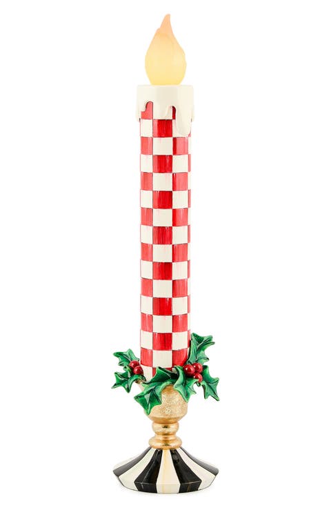 Check It Out Red Illuminated Retro Candle