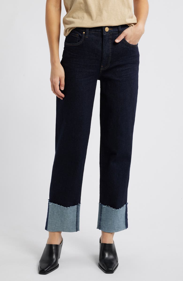 KUT from the Kloth Faye Cuffed Bootcut Jeans, Main, color, 