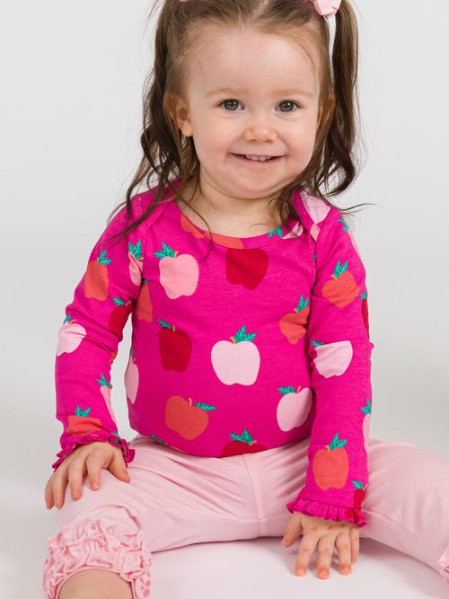 Rufflebutts Baby Girls Ruffle Leggings With Signature Rear Ruffles In Pink