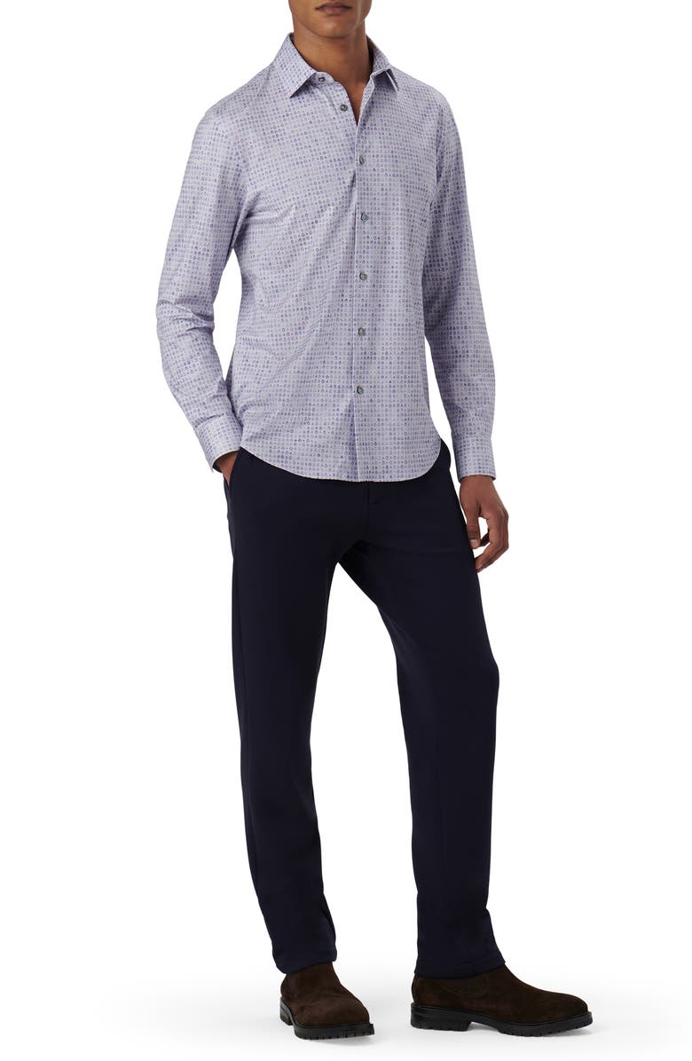 Bugatchi James OoohCotton<sup>®</sup> Print Button-Up Shirt, Alternate, color, 
