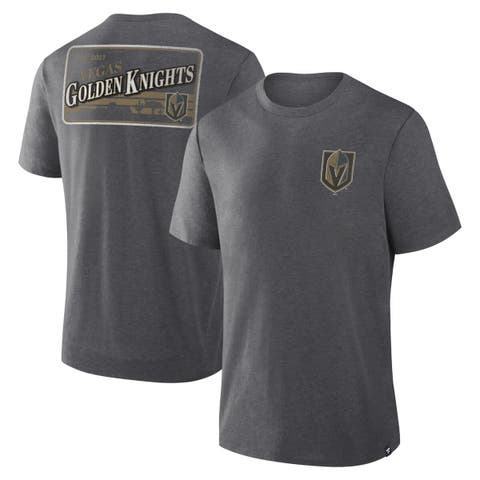 Men's Fanatics Heather Charcoal Vegas Golden Knights Fan Lanes Tri-Blend T-Shirt