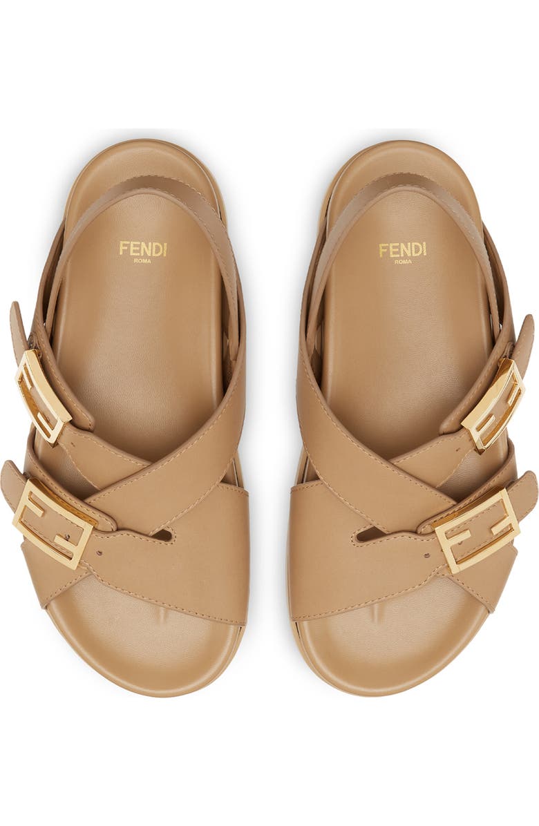 Fendi Feel Slingback Sandal, Alternate, color, F0qb8 Cammello