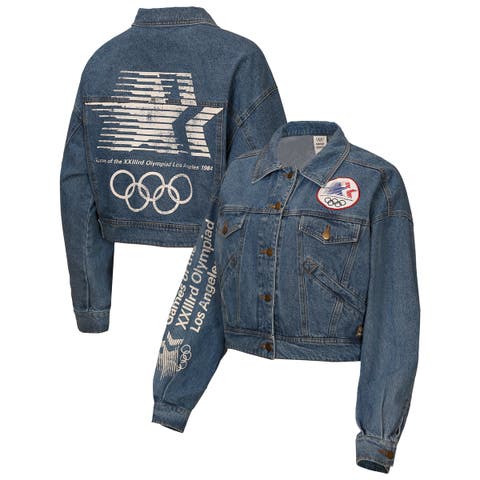Women's Outerstuff Denim Los Angeles 1984 Summer Olympics Full-Button Jacket
