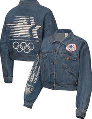 Outerstuff Women's Outerstuff Denim Los Angeles 1984 Summer Olympics Full-Button Jacket