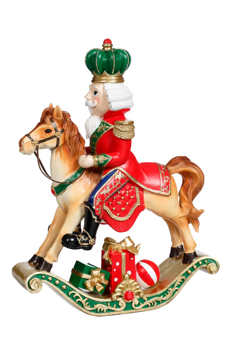 Mark Roberts Nutcracker with Rocking Horse, Main, color, Red