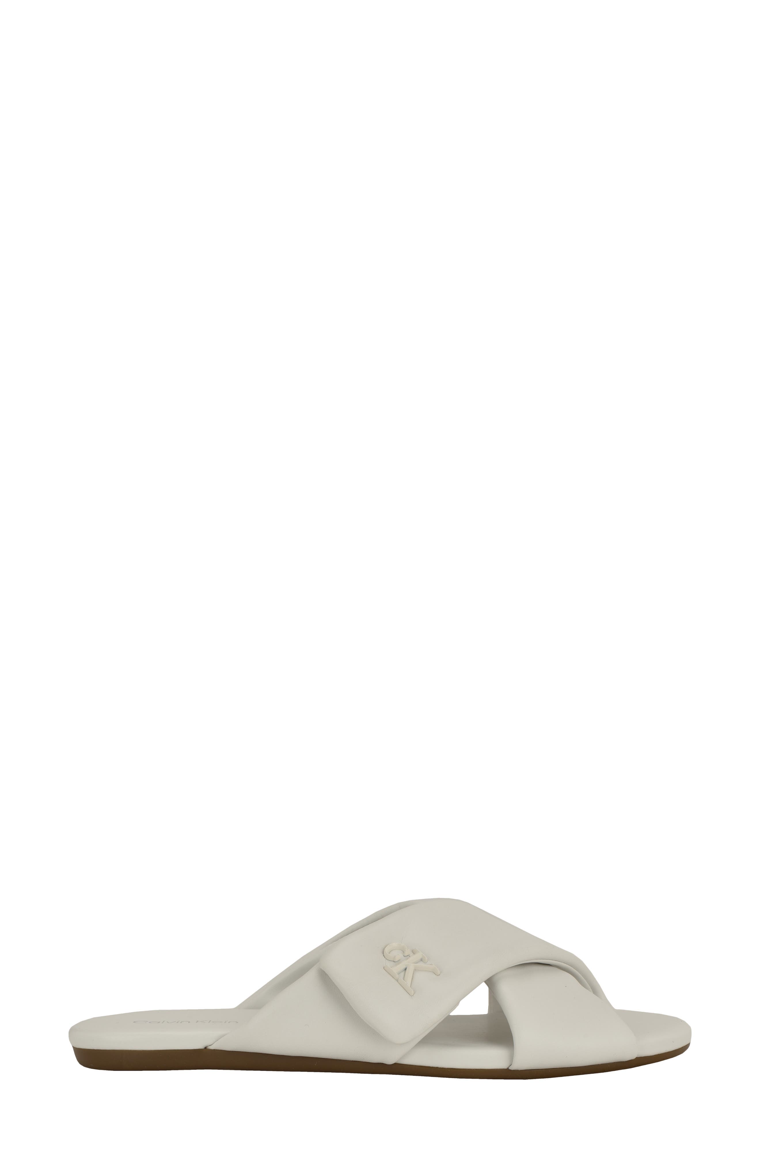 Calvin Klein Renley Slide Sandal, Alternate, color, White