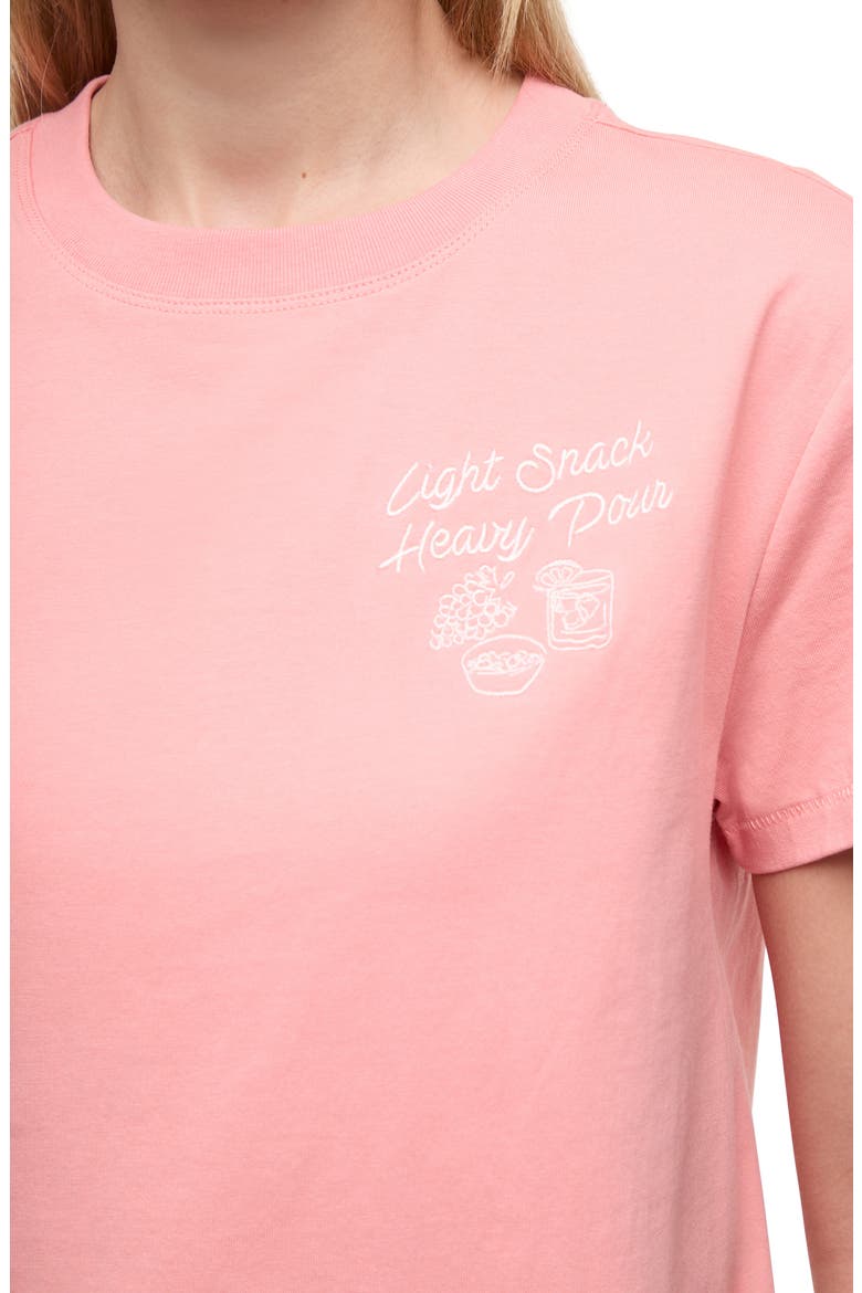 Jamie Light Snack Embroidered T-Shirt, Alternate, color, LOBSTER BISQUE