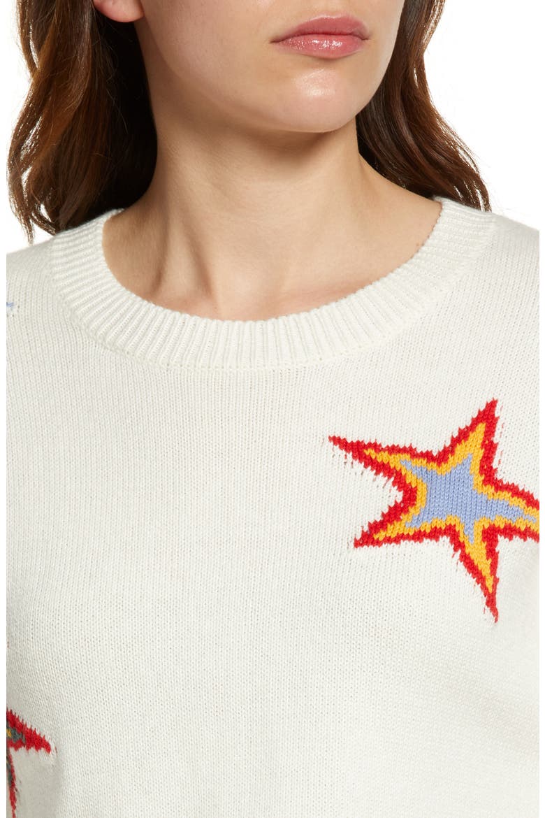 Perci Star Cotton & Cashmere Intarsia Sweater, Alternate, color, MULTI STARS