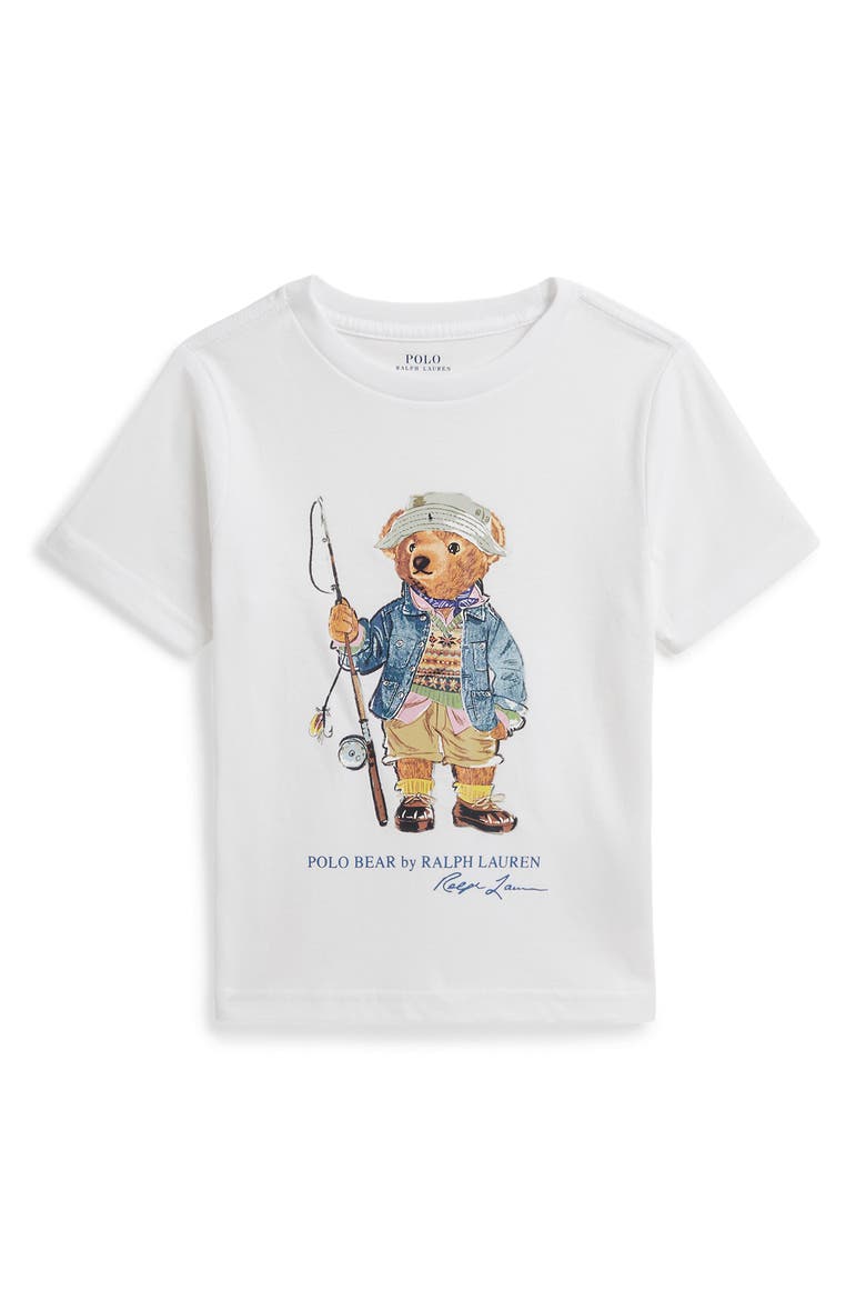 Kids' Polo Bear Cotton Graphic T-Shirt, Main, color, WHITE