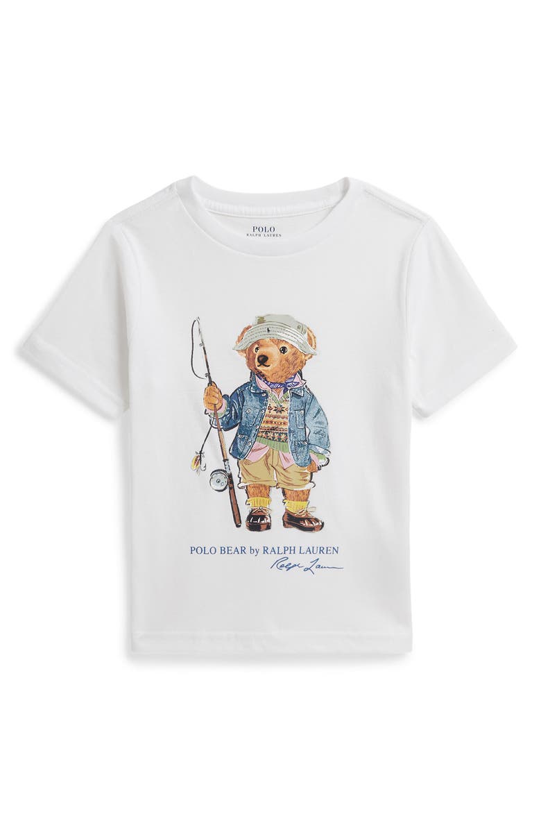 Polo Ralph Lauren Kids' Polo Bear Cotton Graphic T-Shirt, Main, color, White